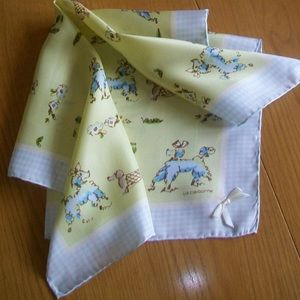 LIZ CLAIBORNE CUTE & QUIRKY VINTAGE Dog Silk Scarf